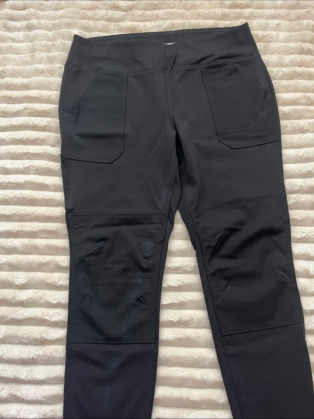 Carhartt Women’s Stretch Black Double-knee Cargo Work Utility Pants - Picture 3 of 5